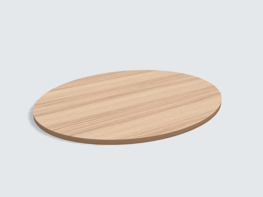Tischplatte oval / kreisförmig Limpido Esche