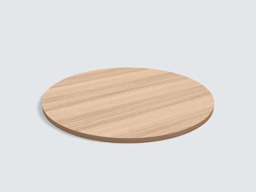Tischplatte oval / kreisförmig Limpido Esche
