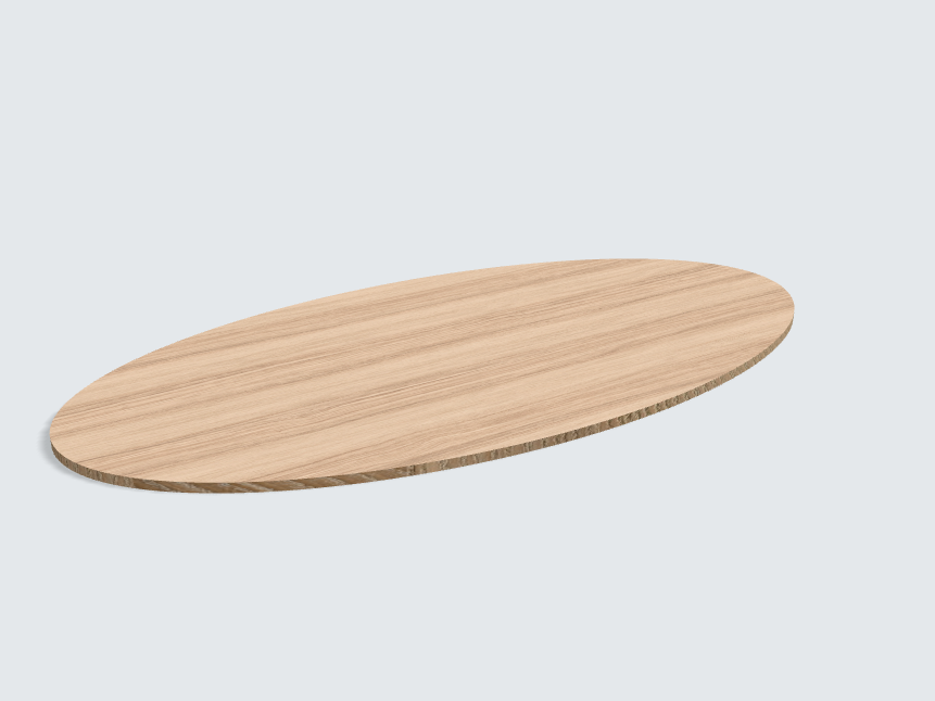 Tischplatte oval / kreisförmig Limpido Esche