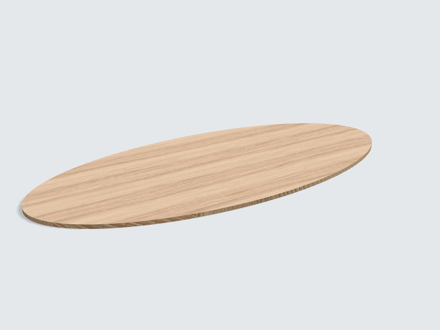 Tischplatte oval / kreisförmig Limpido Esche