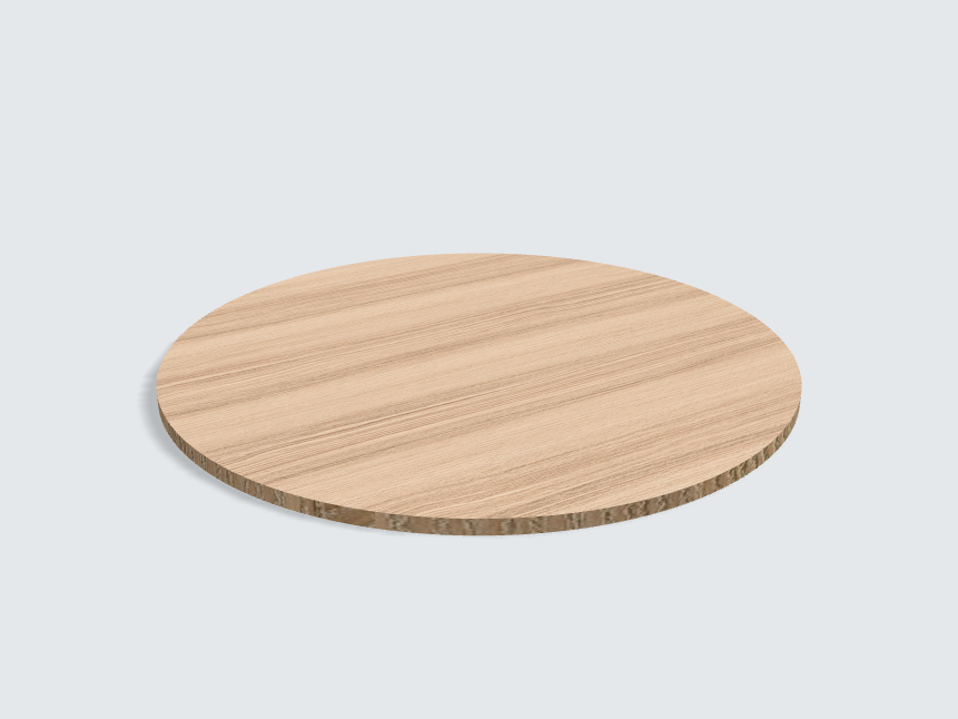 Tischplatte oval / kreisförmig Limpido Esche