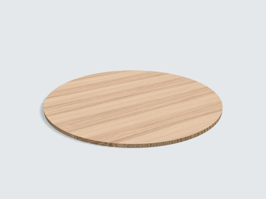 Tischplatte oval / kreisförmig Limpido Esche