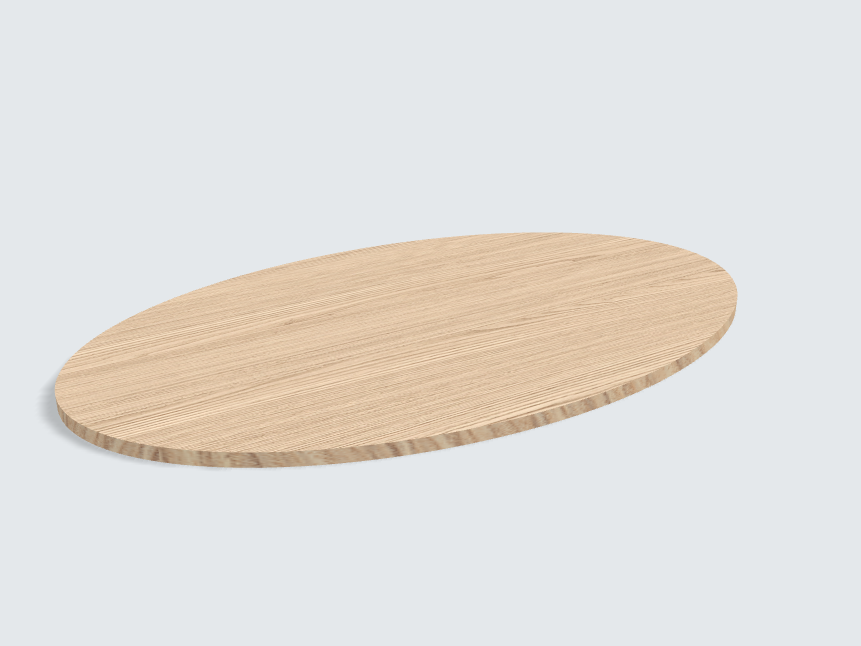 Tischplatte oval / kreisförmig Lugano Esche