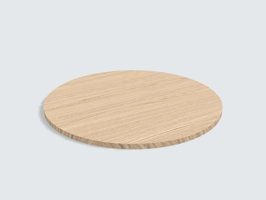Tischplatte oval / kreisförmig Lugano Esche