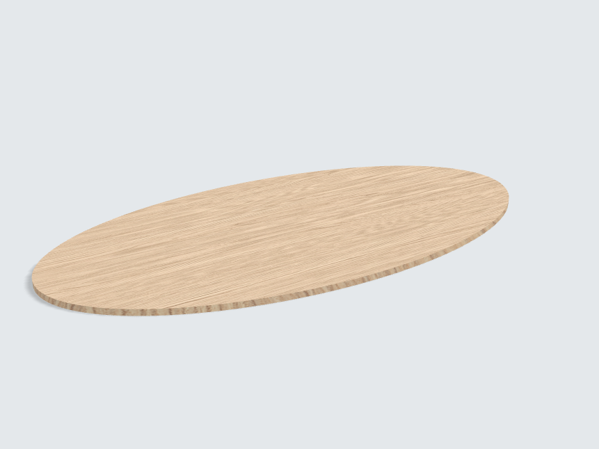 Tischplatte oval / kreisförmig Lugano Esche