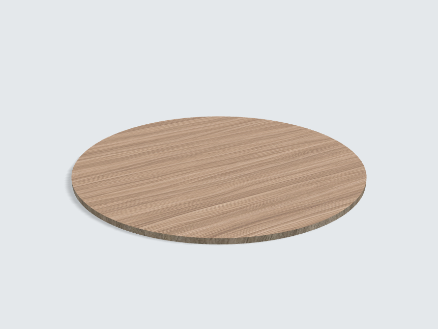 Tischplatte oval / kreisförmig Noce Dimaro