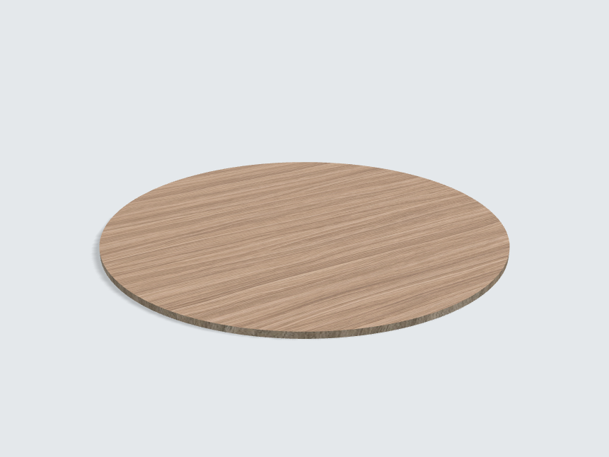 Tischplatte oval / kreisförmig Noce Dimaro