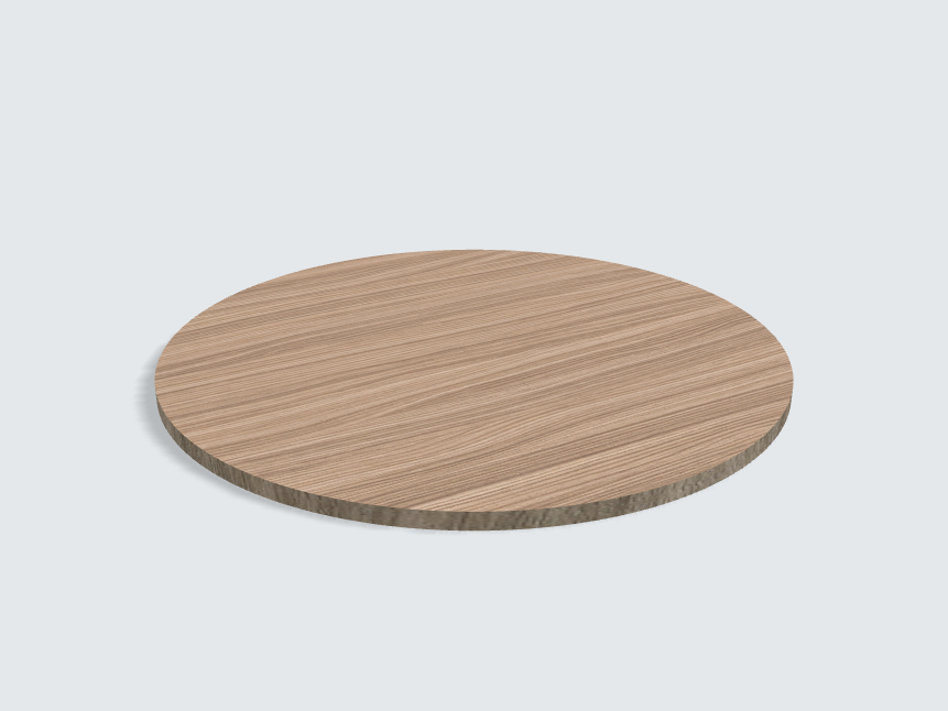 Tischplatte oval / kreisförmig Noce Dimaro