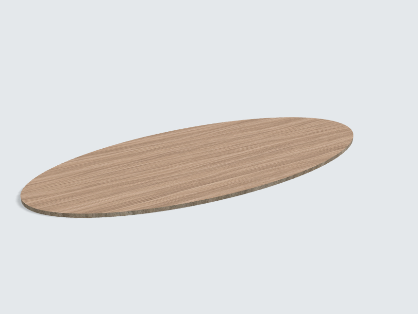 Tischplatte oval / kreisförmig Noce Dimaro