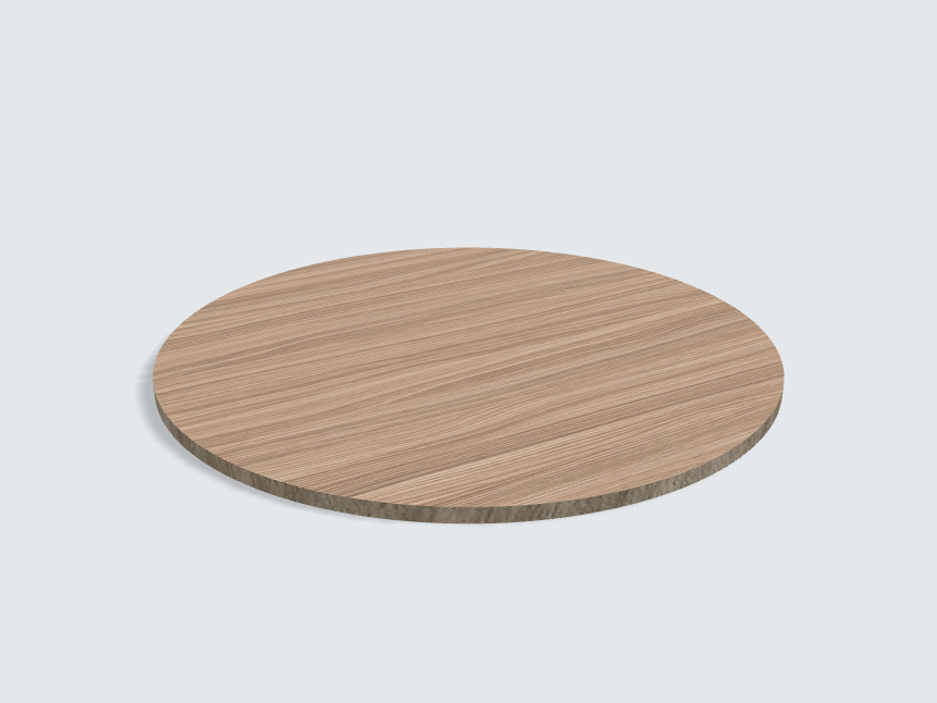 Tischplatte oval / kreisförmig Noce Dimaro