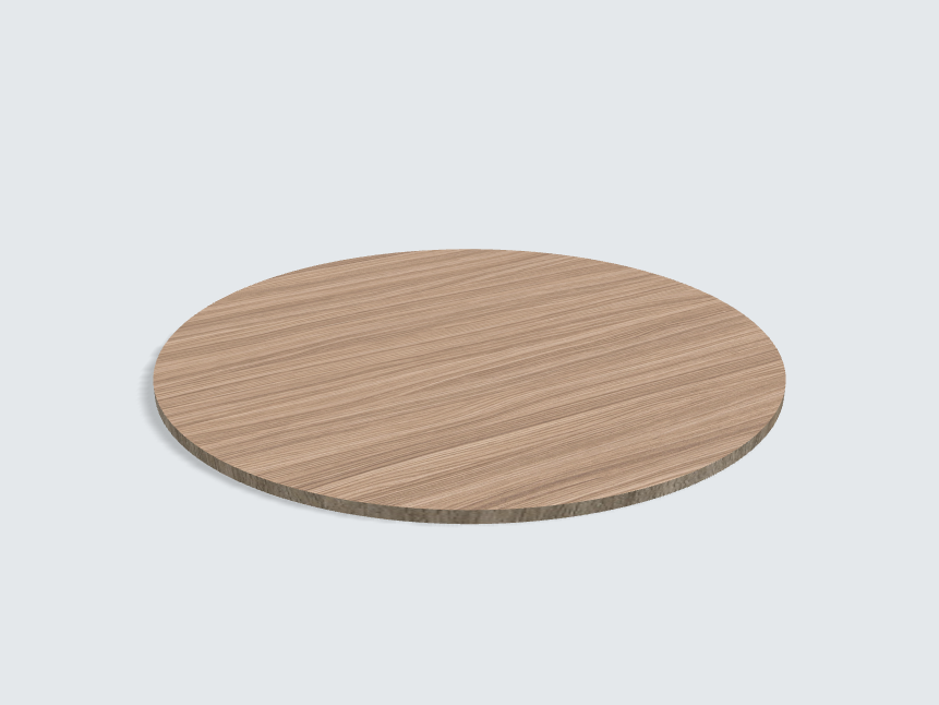 Tischplatte oval / kreisförmig Noce Dimaro
