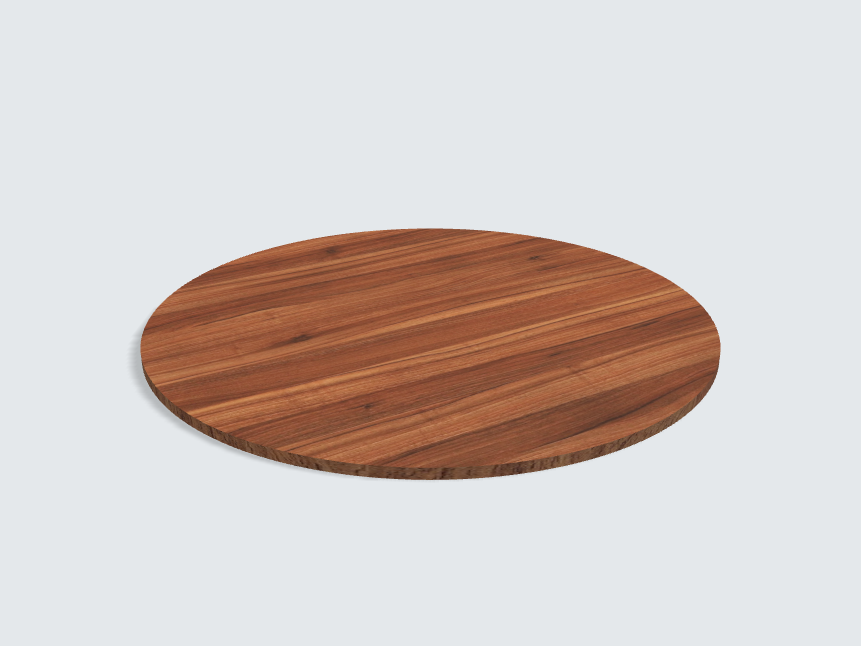 Tischplatte oval / kreisförmig Noce Sizilia