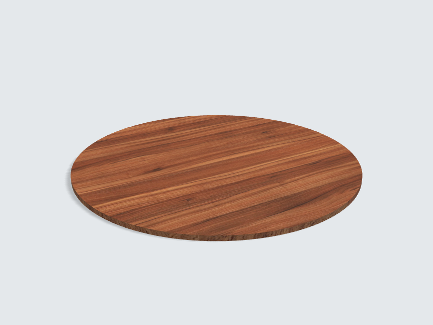 Tischplatte oval / kreisförmig Noce Sizilia
