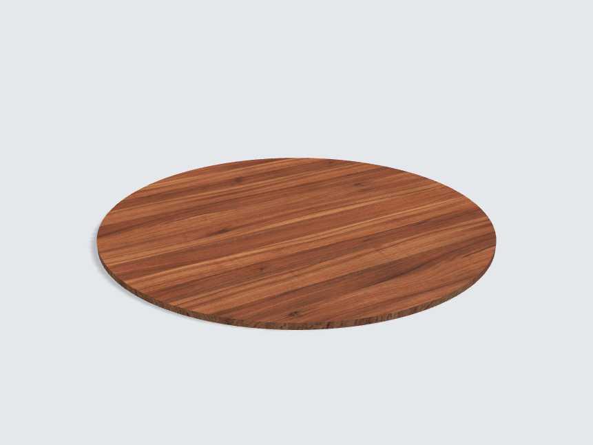 Tischplatte oval / kreisförmig Noce Sizilia