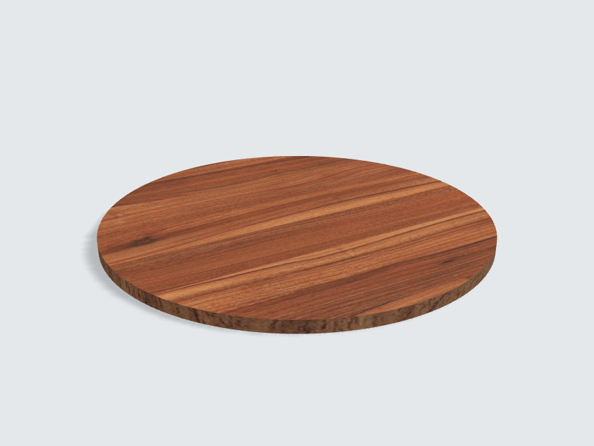 Tischplatte oval / kreisförmig Noce Sizilia