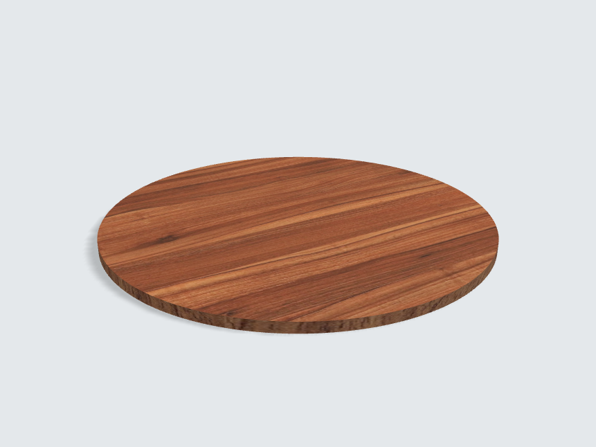 Tischplatte oval / kreisförmig Noce Sizilia