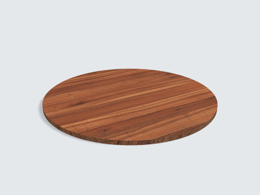 Tischplatte oval / kreisförmig Noce Sizilia