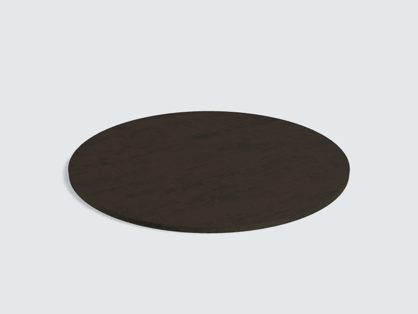 Tischplatte oval / kreisförmig Oxid