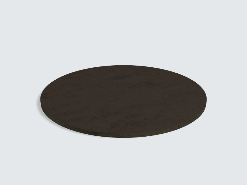 Tischplatte oval / kreisförmig Oxid
