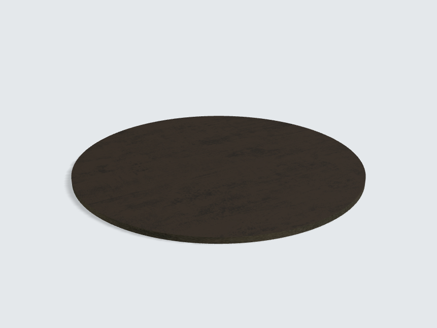 Tischplatte oval / kreisförmig Oxid