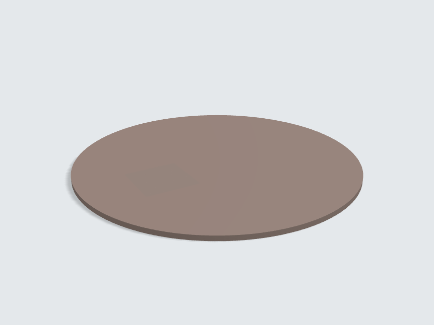 Tischplatte oval / kreisförmig Taupe