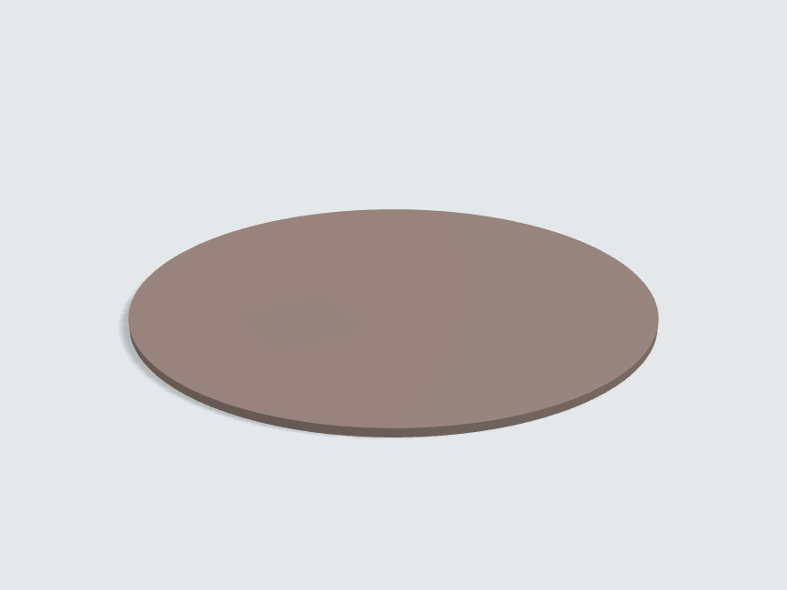Tischplatte oval / kreisförmig Taupe
