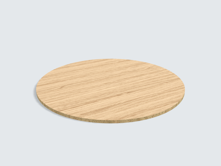 Tischplatte oval / kreisförmig Vincenza Eiche