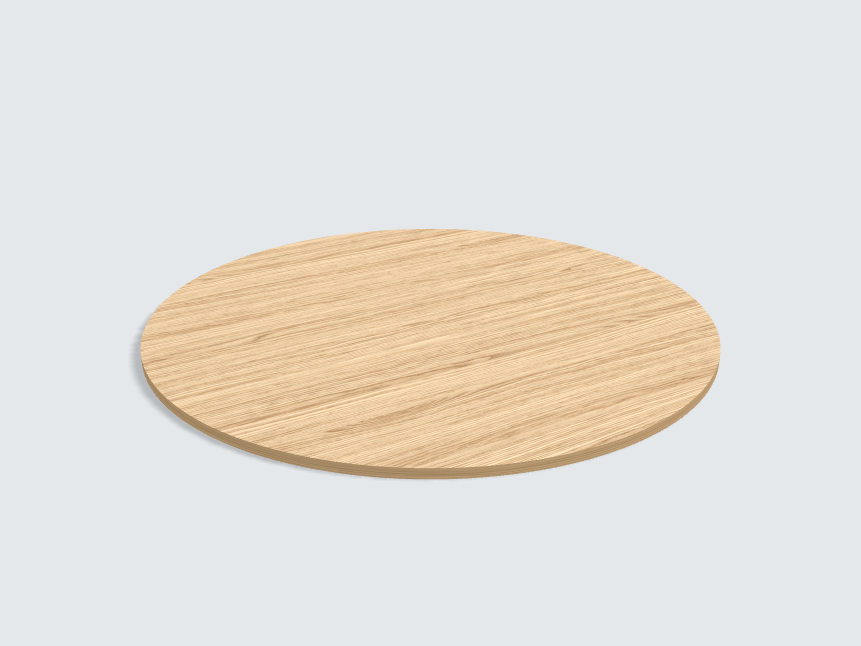 Tischplatte oval / kreisförmig Vincenza Eiche