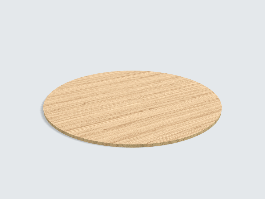 Tischplatte oval / kreisförmig Vincenza Eiche