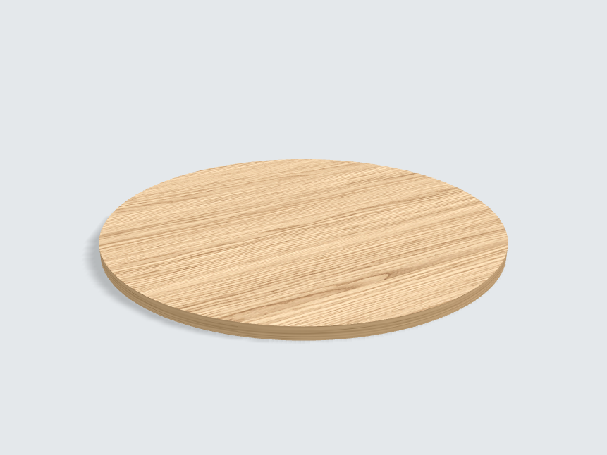 Tischplatte oval / kreisförmig Vincenza Eiche