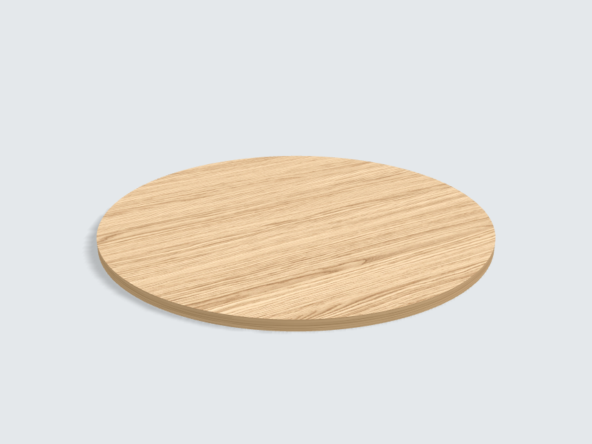 Tischplatte oval / kreisförmig Vincenza Eiche