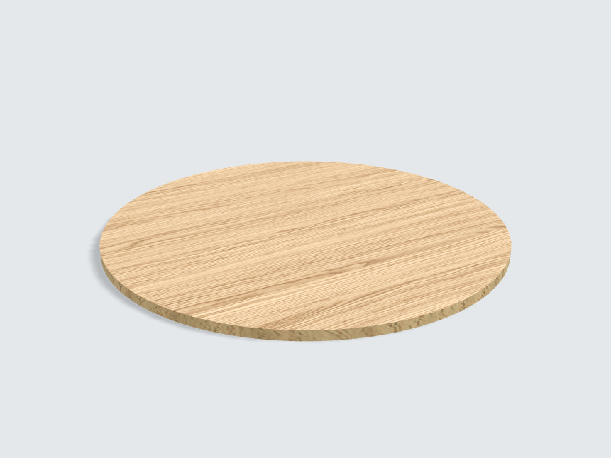 Tischplatte oval / kreisförmig Vincenza Eiche