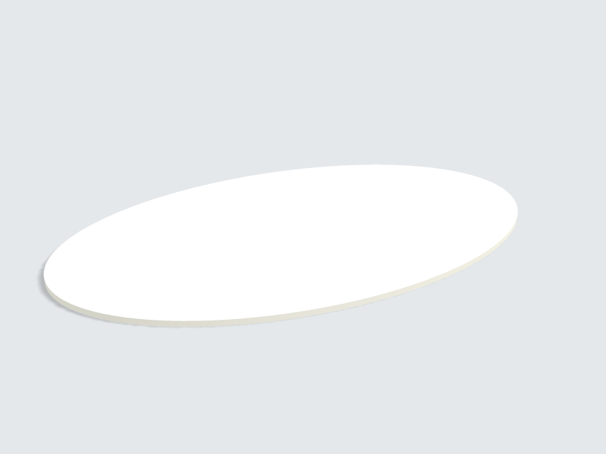Tischplatte oval / kreisförmig W980 ST7 Platinweiss