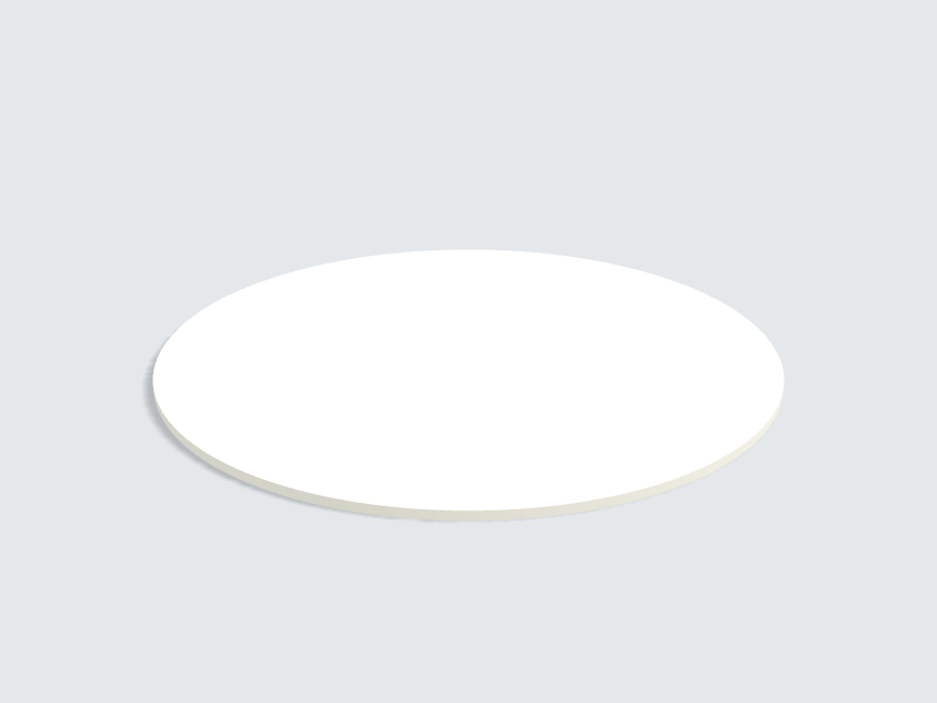 Tischplatte oval / kreisförmig W980 ST7 Platinweiss
