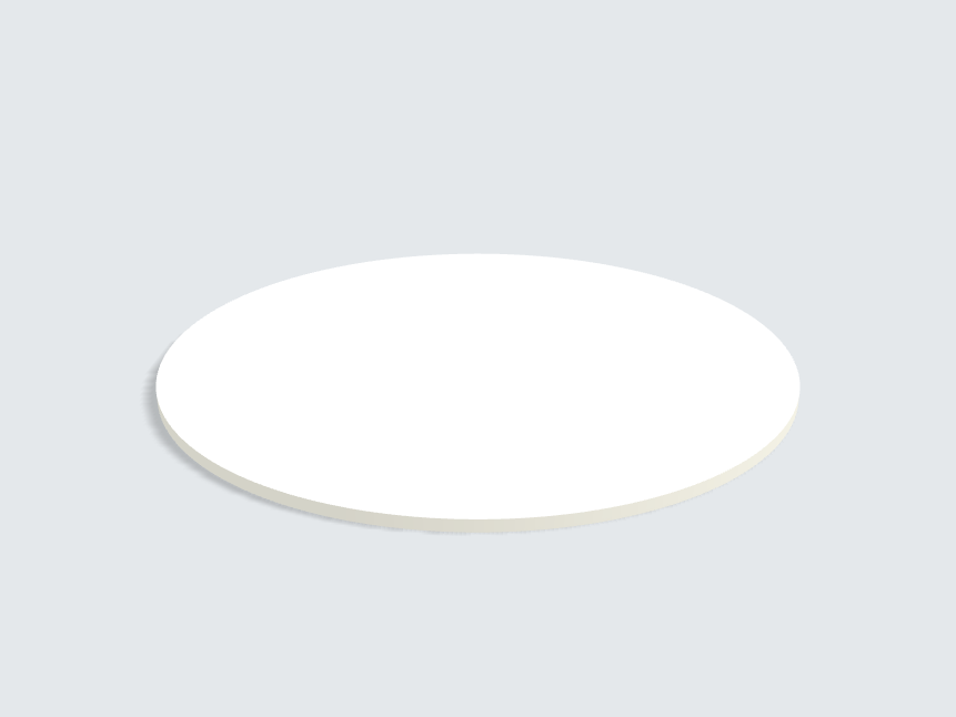 Tischplatte oval / kreisförmig W980 ST7 Platinweiss