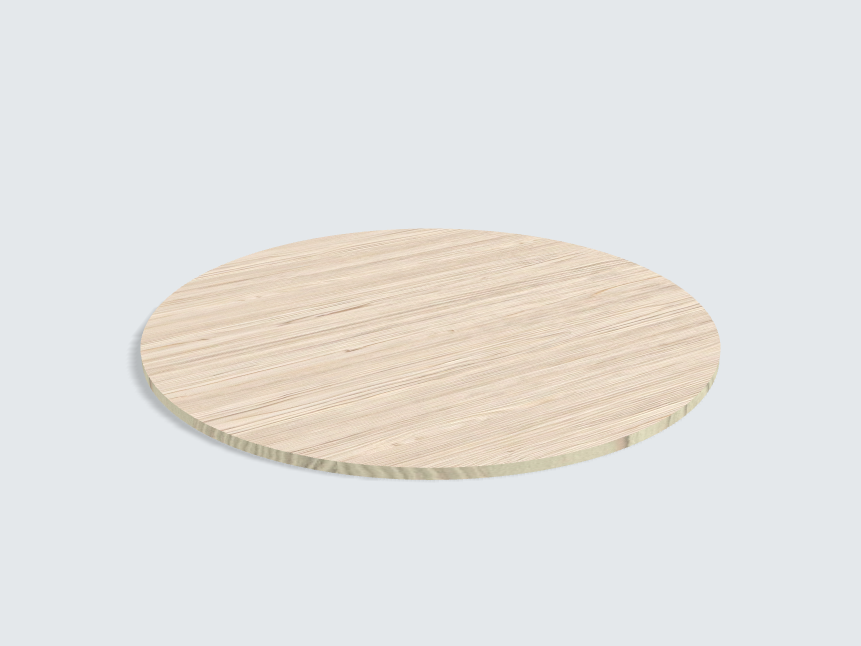 Tischplatte oval / kreisförmig Weißfichte