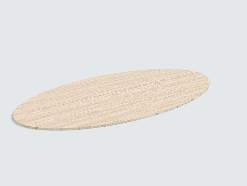 Tischplatte oval / kreisförmig Weißfichte