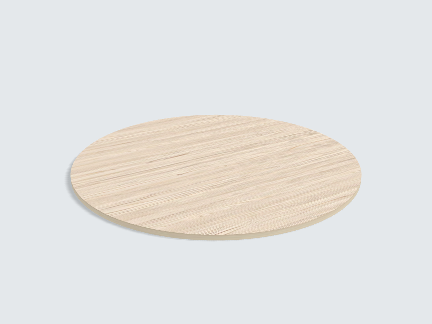Tischplatte oval / kreisförmig Weißfichte