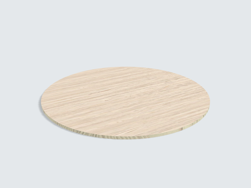 Tischplatte oval / kreisförmig Weißfichte