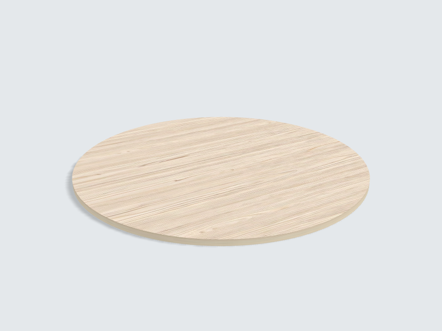 Tischplatte oval / kreisförmig Weißfichte
