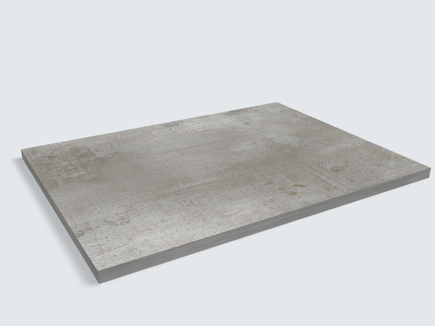 Rechteck Beton Perlgrau
