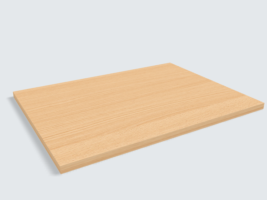 Rechteck Buche Furnier