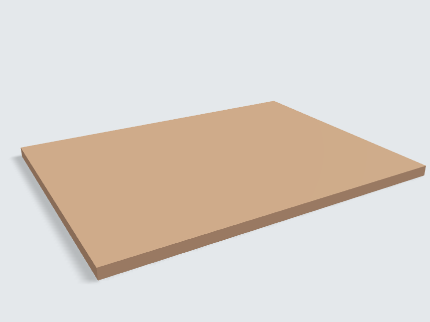 Rechteck Caramelbeige