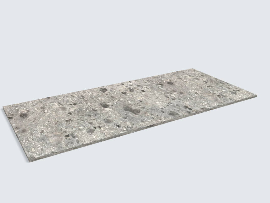 Rechteck F021 ST75 Triestino Terrazzo grau