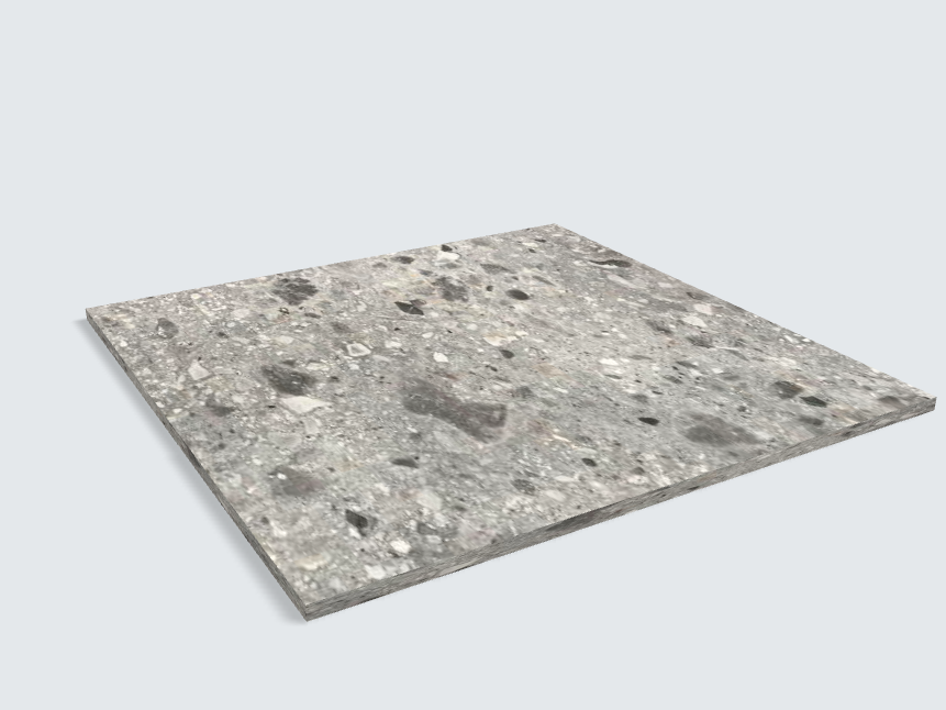 Rechteck F021 ST75 Triestino Terrazzo grau