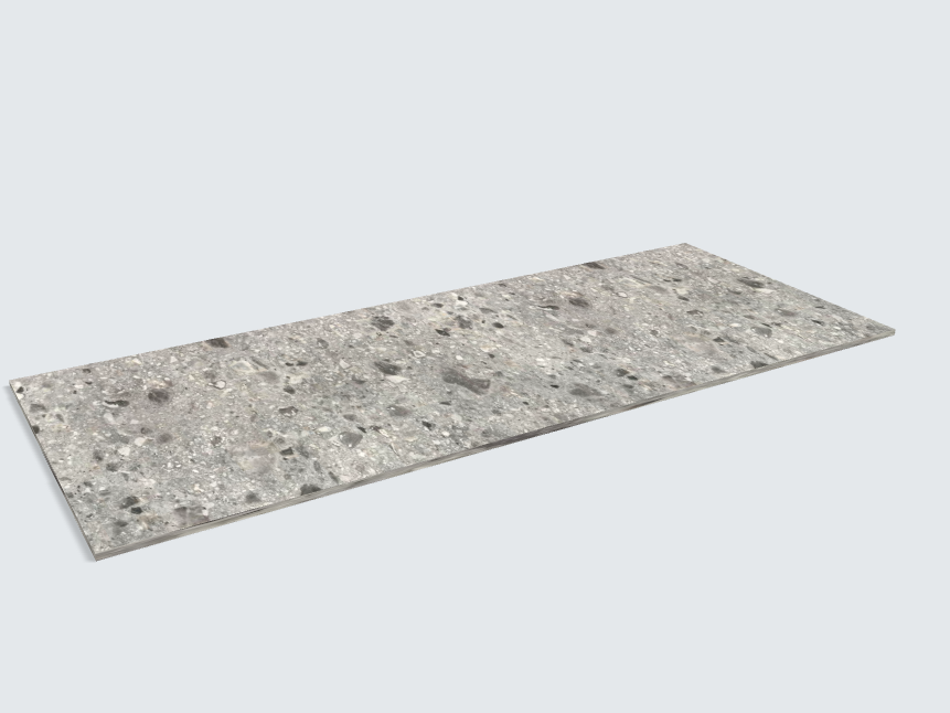 Rechteck F021 ST75 Triestino Terrazzo grau