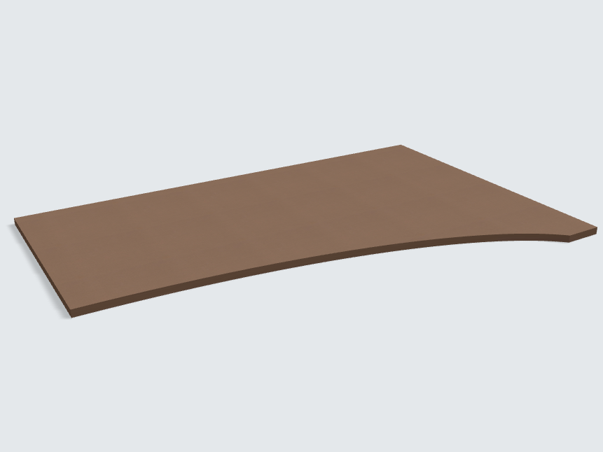 Rechteck mit freiförmiger Aussparung Brushed Bronce