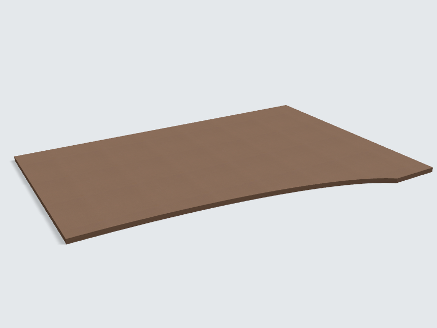Rechteck mit freiförmiger Aussparung Brushed Bronce
