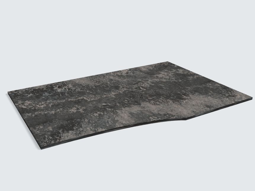 Rechteck mit freiförmiger Aussparung Ambiance Granite schwarz | Classic