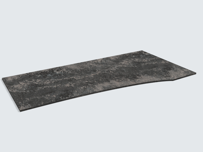 Rechteck mit freiförmiger Aussparung F128 PA Ambiance Granite schwarz